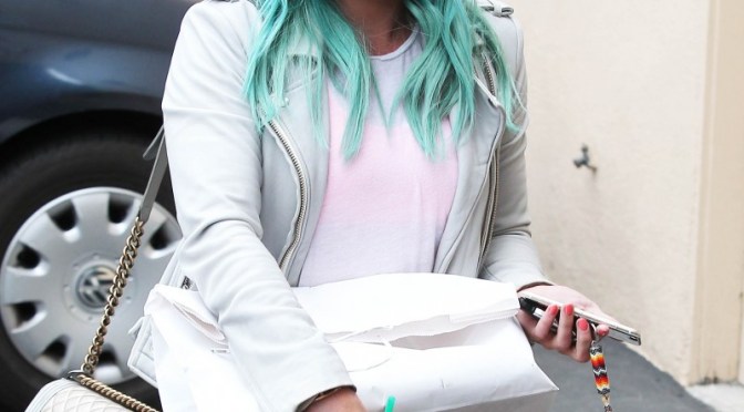 Hilary Duff Goes Blue…Literally.