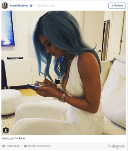 kylie jenner blue hair